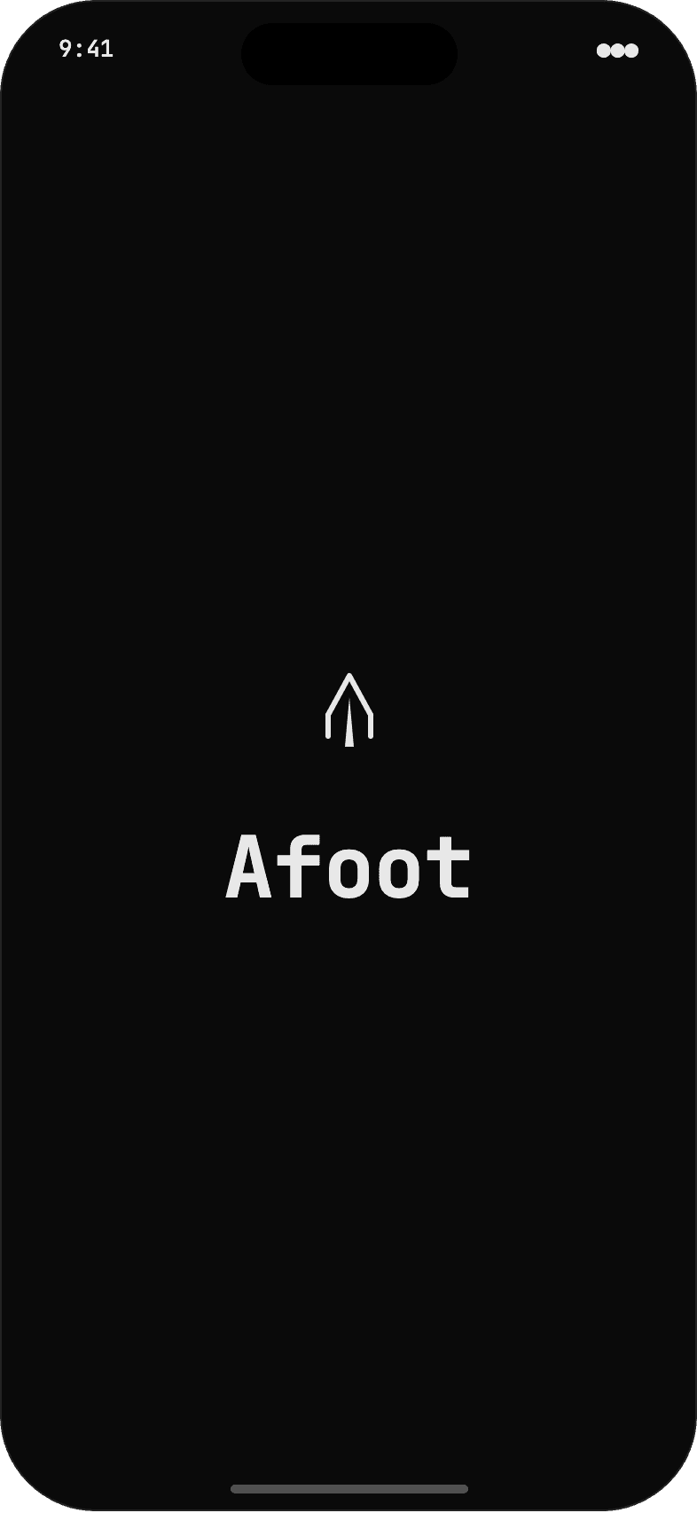 Afoot Splash screen