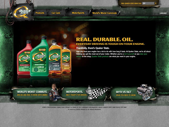 Quaker State — Brand campaign and site refresh