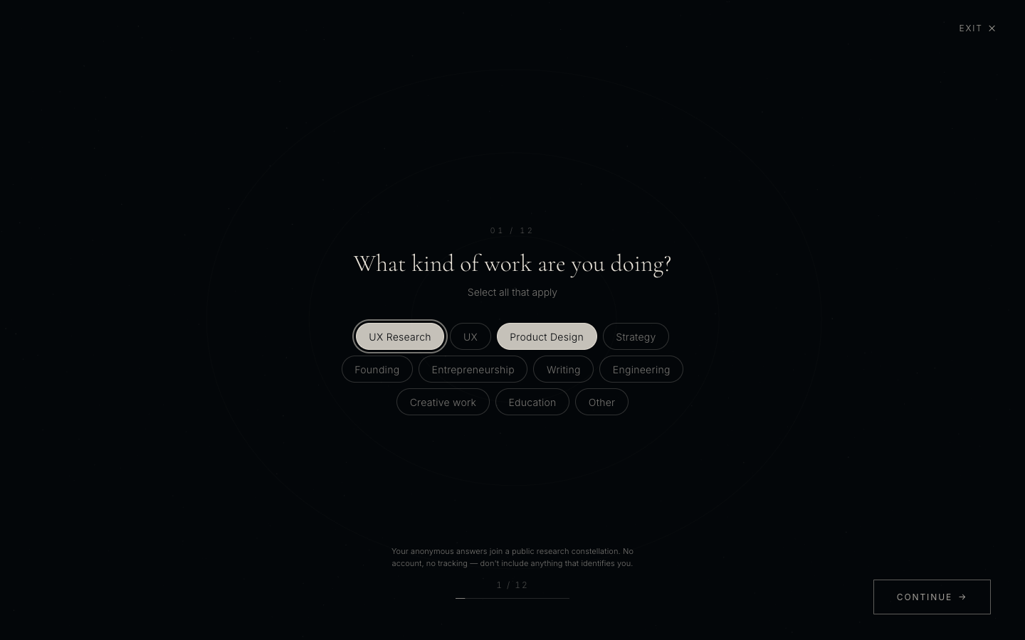 A second survey question using a different control